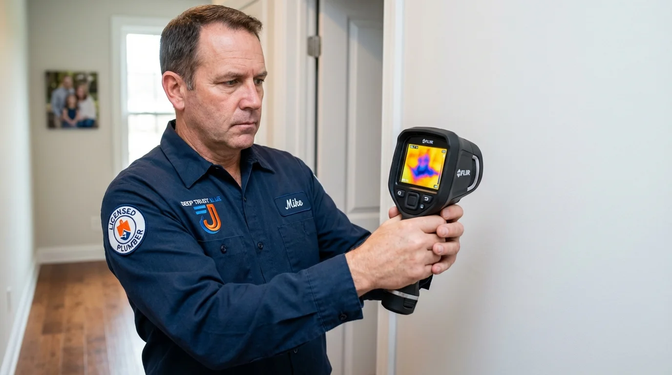Thermal imaging leak detection by Johns Plumbing LLC in Addison